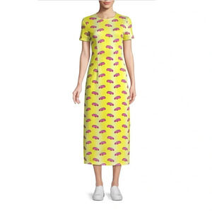 Hayley Elsaesser x Barbie  Car Print Maxi T-Shirt Dress XS